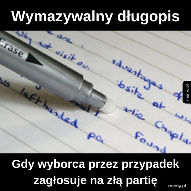 Wymazywalny długopis