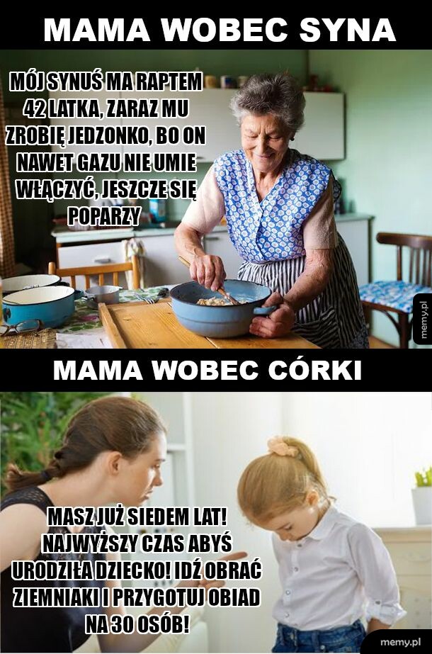 Syn vs córka