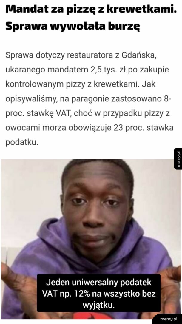 Podatek VAT, krewetki