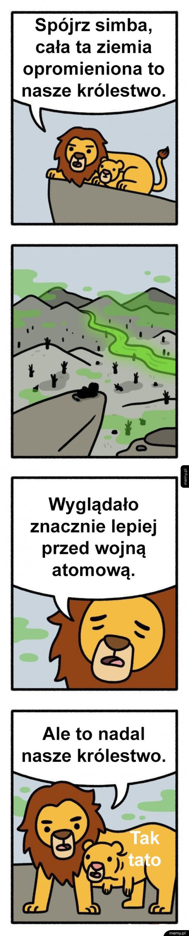 Król lew po wojnie atomowej