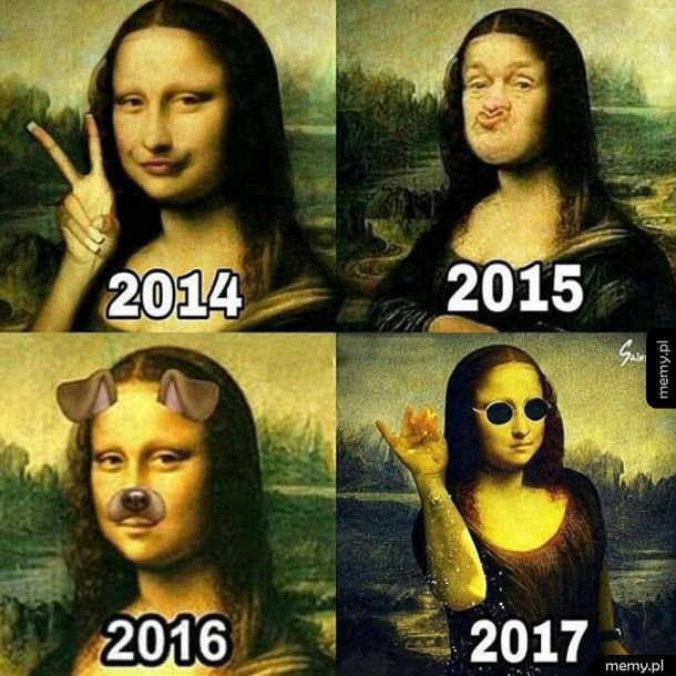 Mona Lisa zmienia się z roku na rok