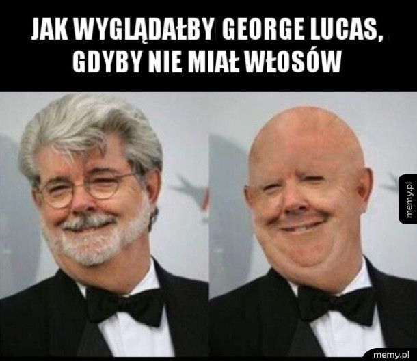 George Lucas bez włosów