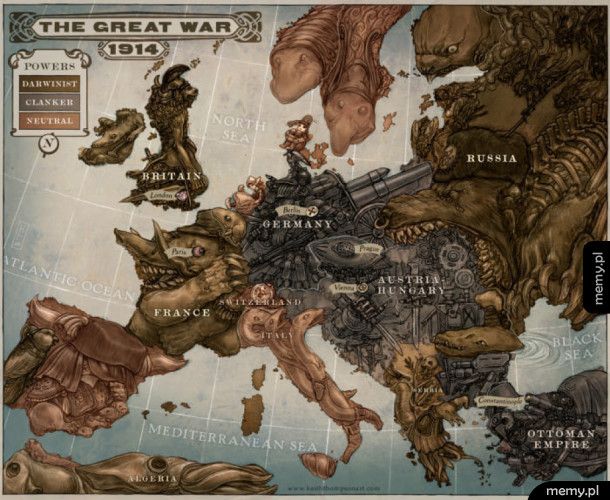 Mapa z czasów Wielkiej Wojny