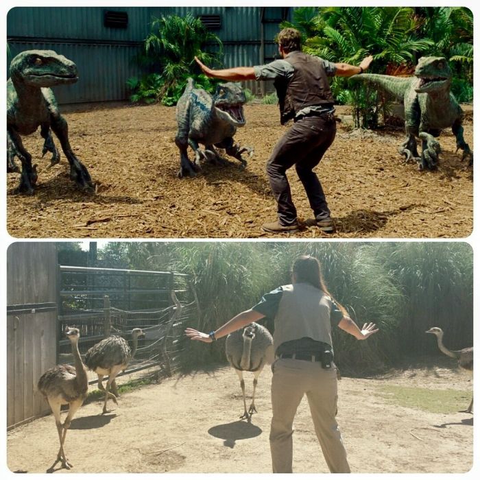 Pracownicy Zoo w scenie z Jurassic World