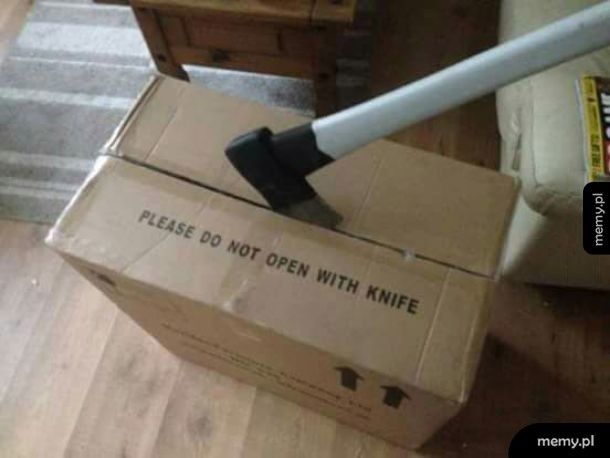 Nie otwierać nożem
