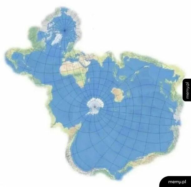 Mapa świata z perspektywy ryby