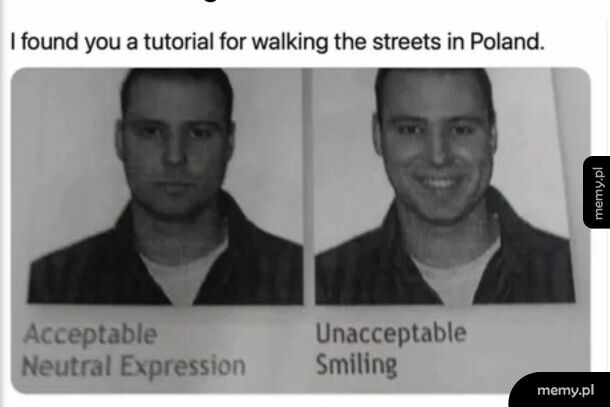 Naturalny wyraz twarzy w Polsce