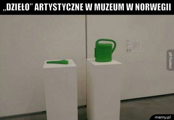 „Dzieło” artystyczne w muzeum w Norwegii 