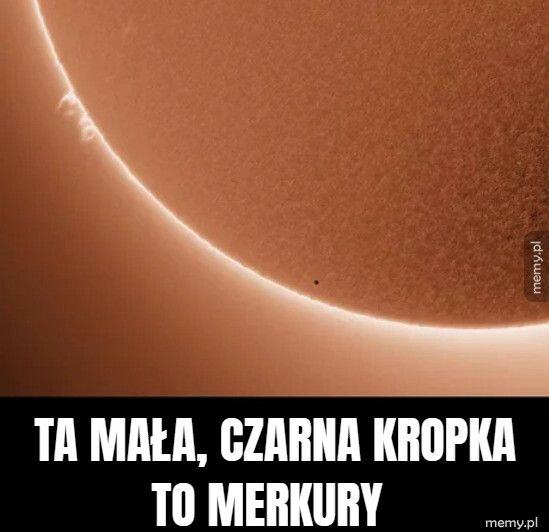 Merkury na tle Słońca
