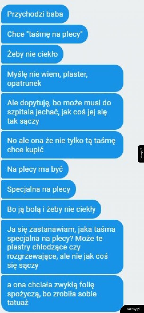 Taśma na plecy