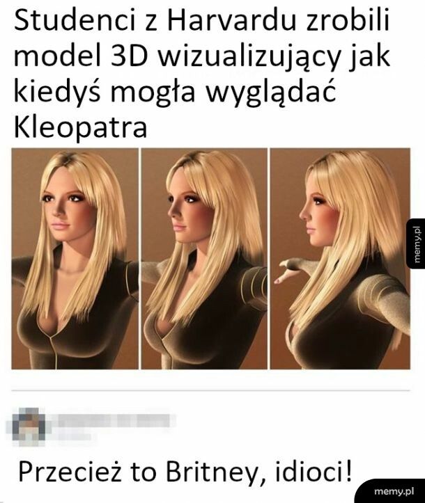 Model 3D Kleopatry czy tam Britney