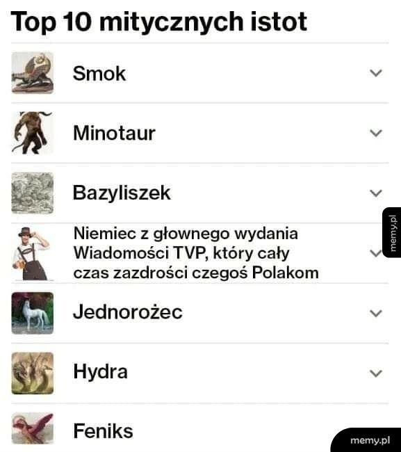 Top 10 mitycznych istot