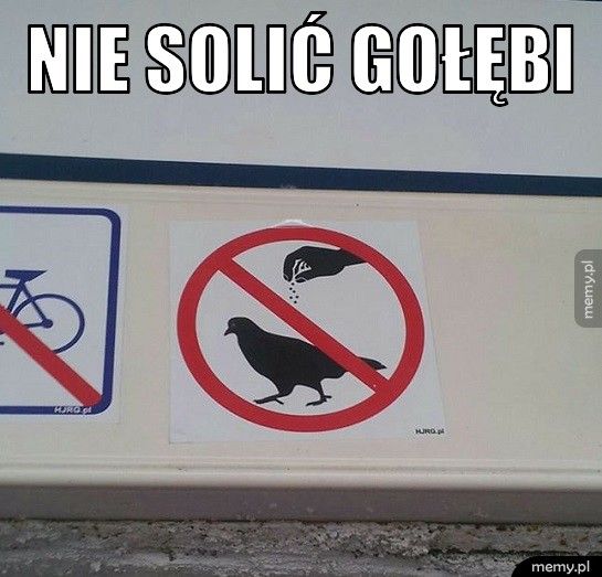 Nie solić gołębi.