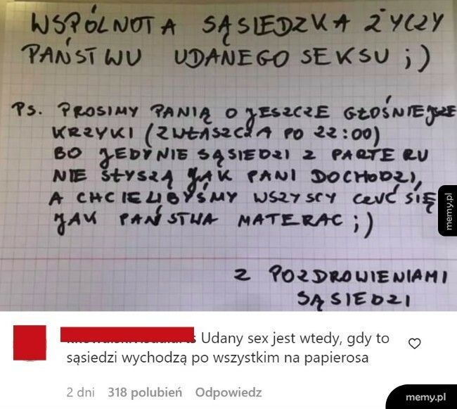 Kartka od sąsiadów