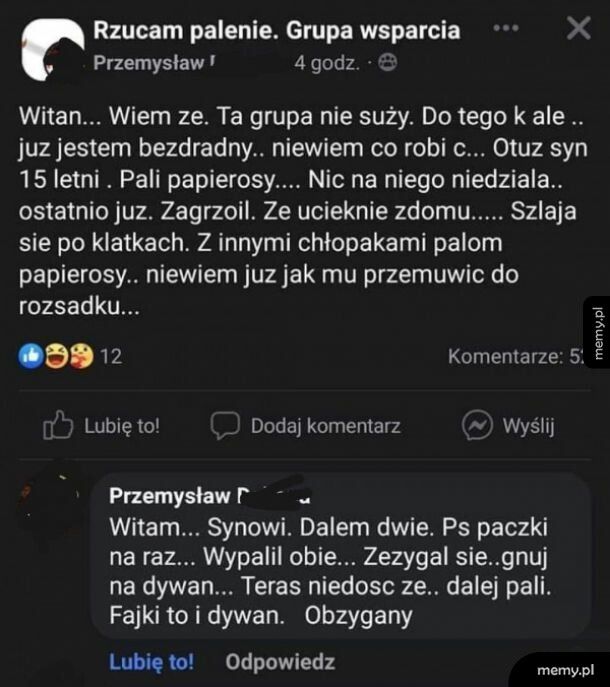 Jak oduczyć syna palić papierosy