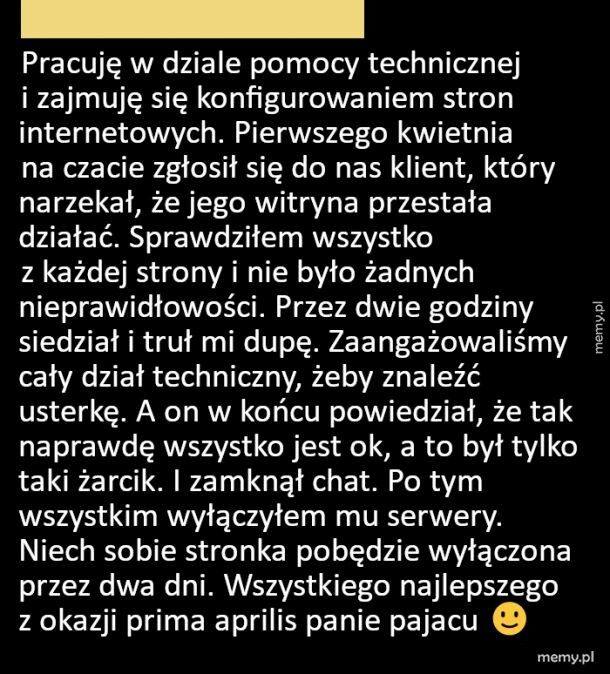 Typ myśał, że jest zabawny