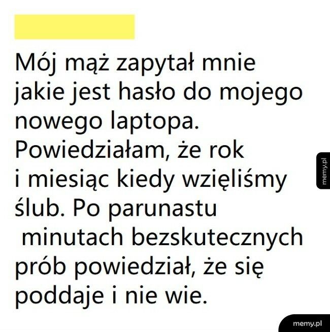 Hasło do laptopa