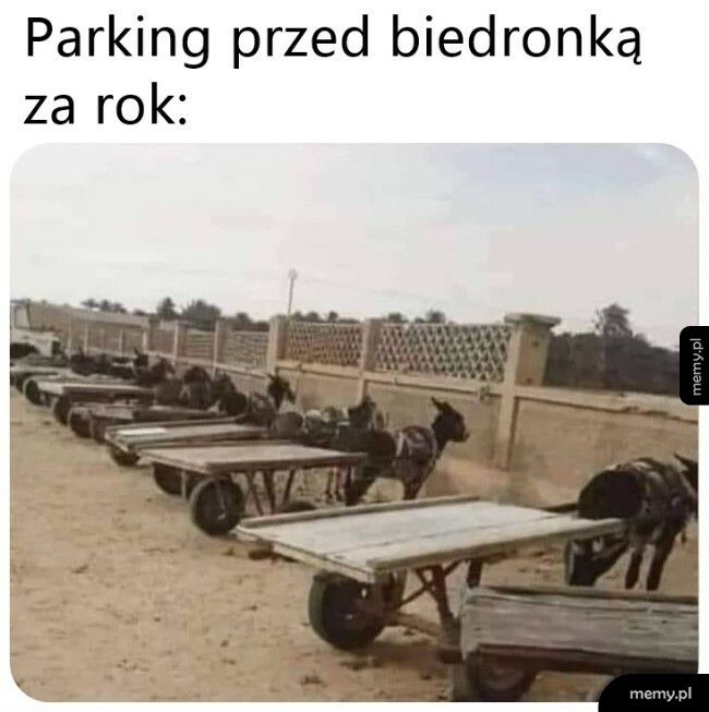 Parking przed biedronką