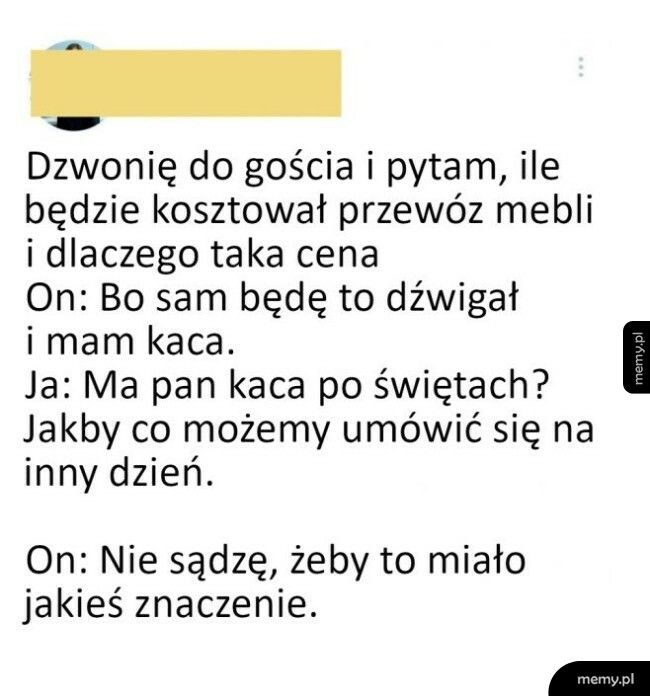 Cena przewozu mebli