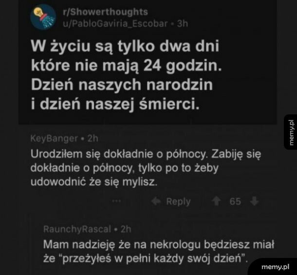 Rozmyślania nad życiem