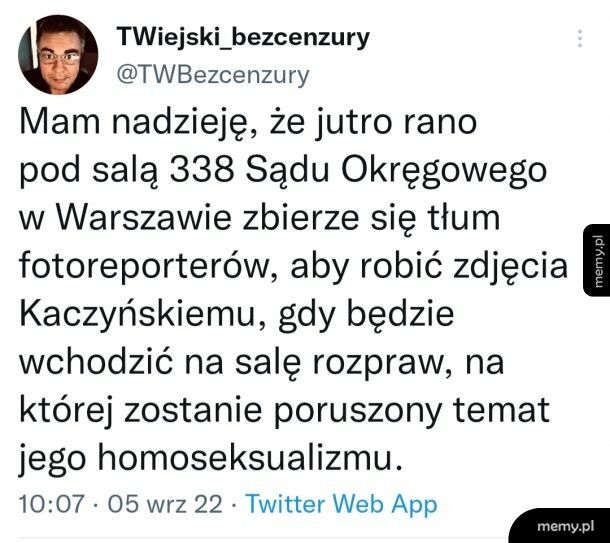 Kaczyński musi przed sądem udowodnić, że nie jest gejem