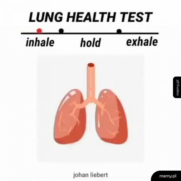 Test na zdrowie płuc.