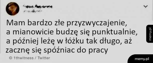 Złe przyzwyczajenie