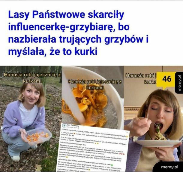 Kto normalny robi jajecznicę z trujących grzybów...