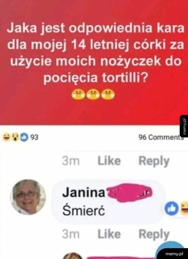 Pani Janina się nie certoli