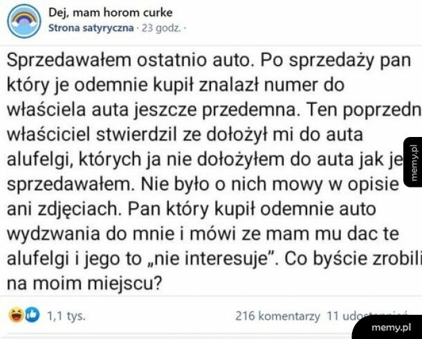 Gdzie som moje alusy, kurła?!