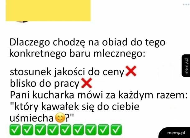 Dlaczego chodzę tam jeść