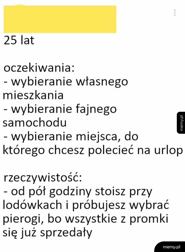 Oczekiwania vs. rzeczywistość