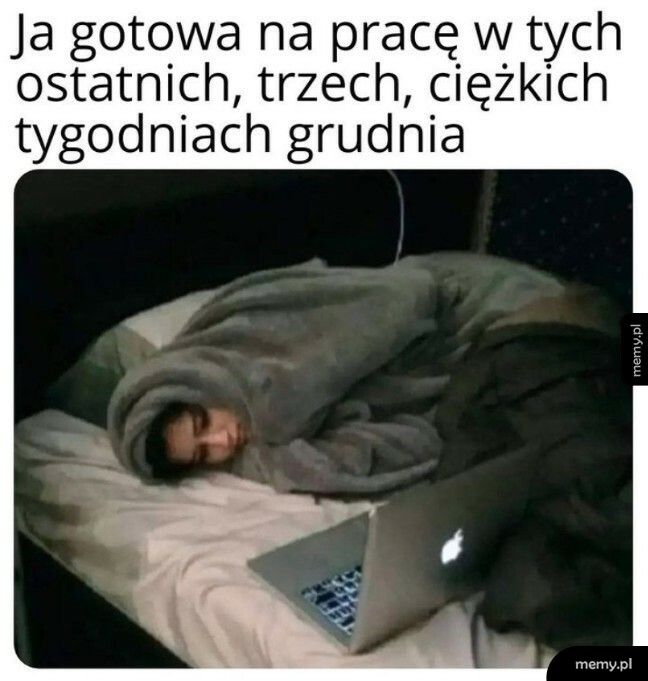 Praca w ostatnich tygodniach grudnia