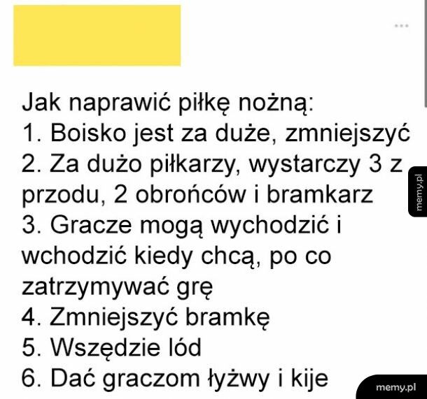 Jak naprawić piłkę nożną