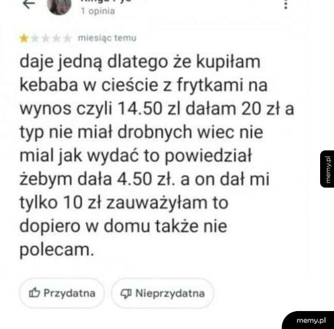 Zaniżona opinia