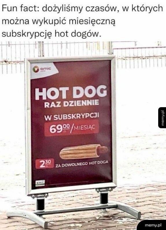 Subskrypcja hot dogów