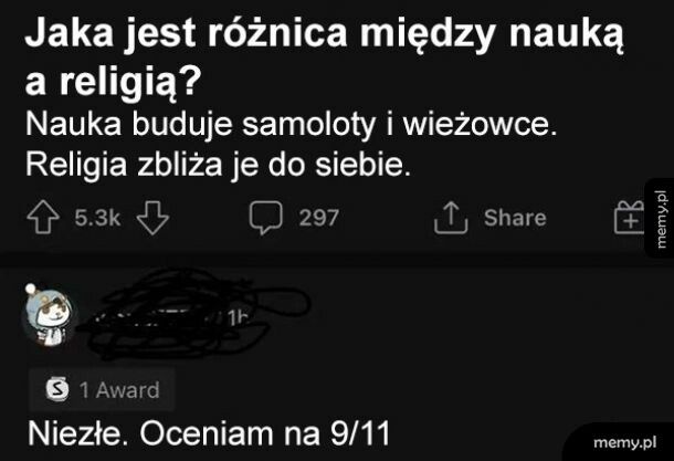 Jaka jest różnica między nauką a religią?