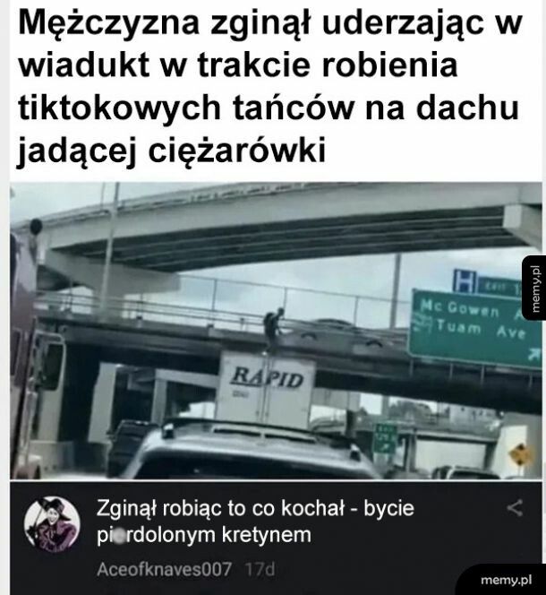 Zginął robiąc to co kochał