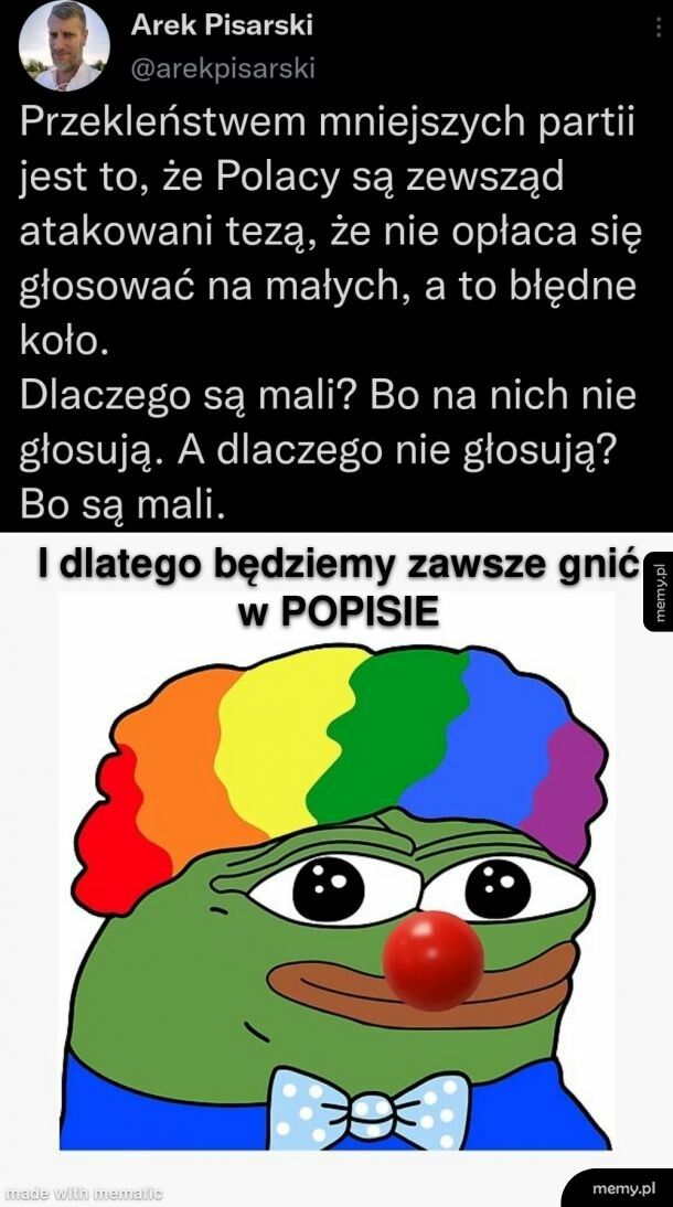 Amerykanom też to wmówili. W efekcie nikt u nich nie głosuje na 3 partię i każdy udaje,  że takich nie ma