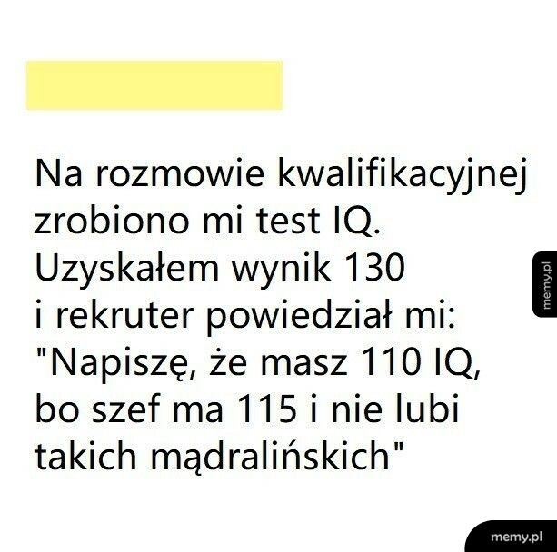 Test IQ na rozmowie kwalifikacyjnej