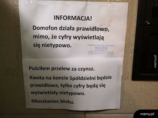 Odpowiedź mieszkańca na informację od spółdzielni