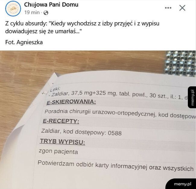 Kolejny popis naszej opieki zdrowotnej