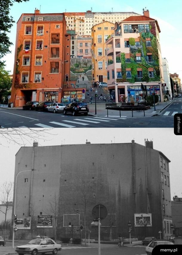 Mural w Lyon we Francji, stworzony przez CitéCréation.