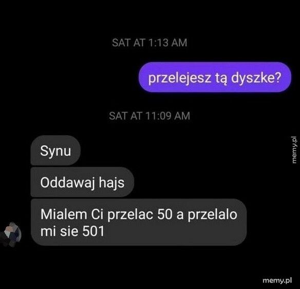 Pieniądze od ojca