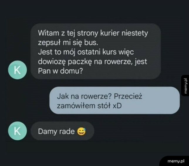 Zdeterminowany kurier