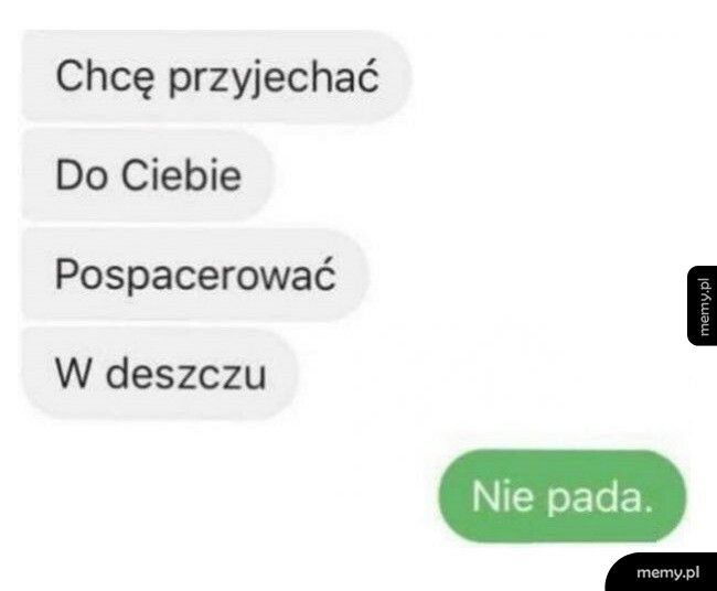 Spacer w deszczu