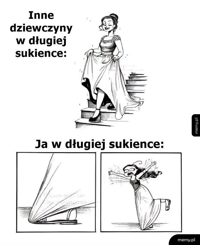 Sztuka chodzenia w długiej sukience