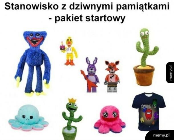 Stanowisko z dziwnymi pamiątkami