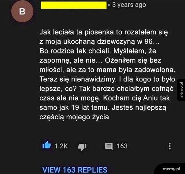 Bardzo smutny komentarz