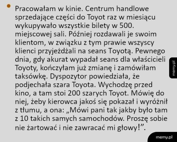 Zjazd Toyot pod kinem